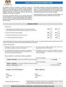 COVID-19 Vaccination Consent Form